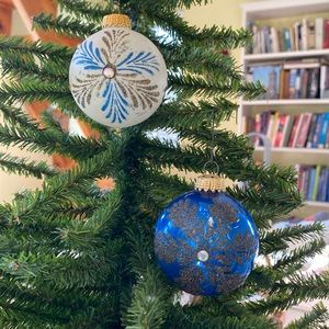 Pair of Vintage Christmas Ornaments West Germany